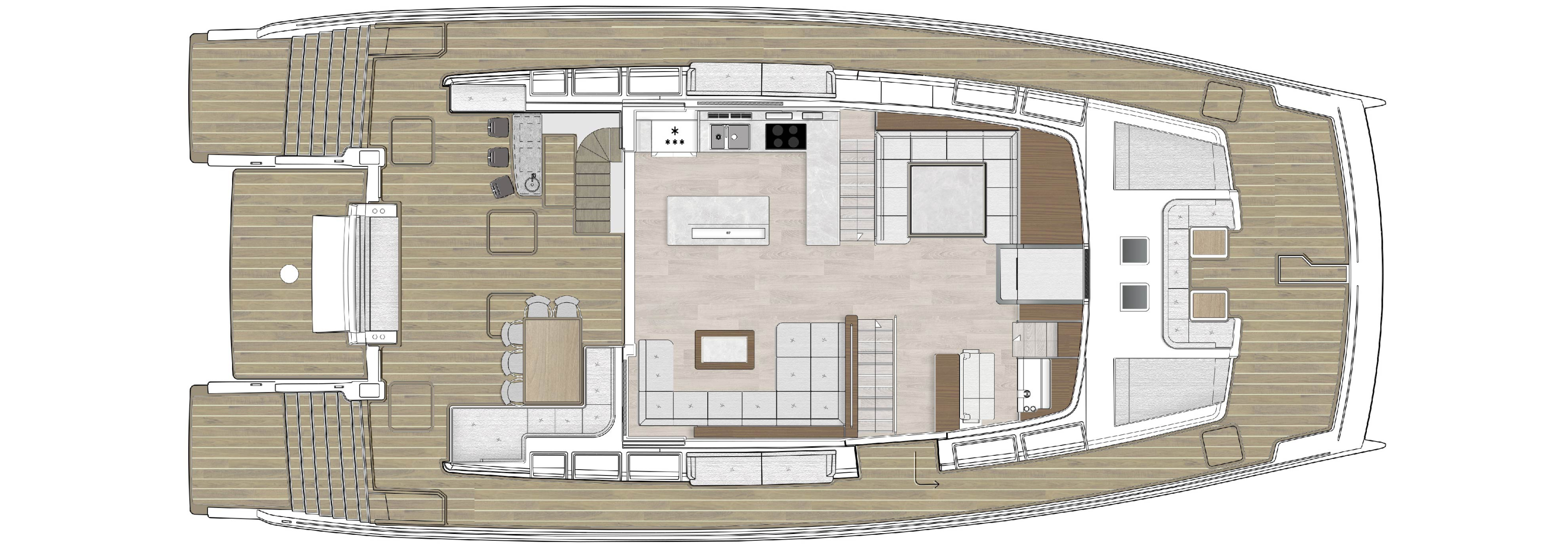 Silent 80 yacht main deck plan