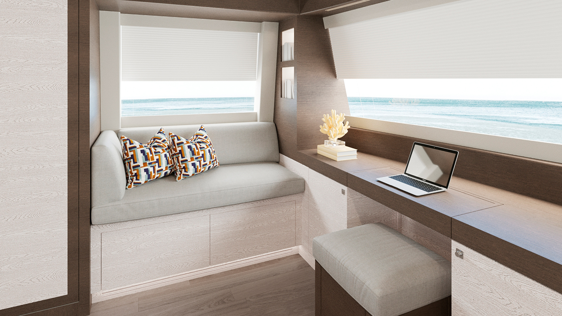 Side of the cabin of a yacht