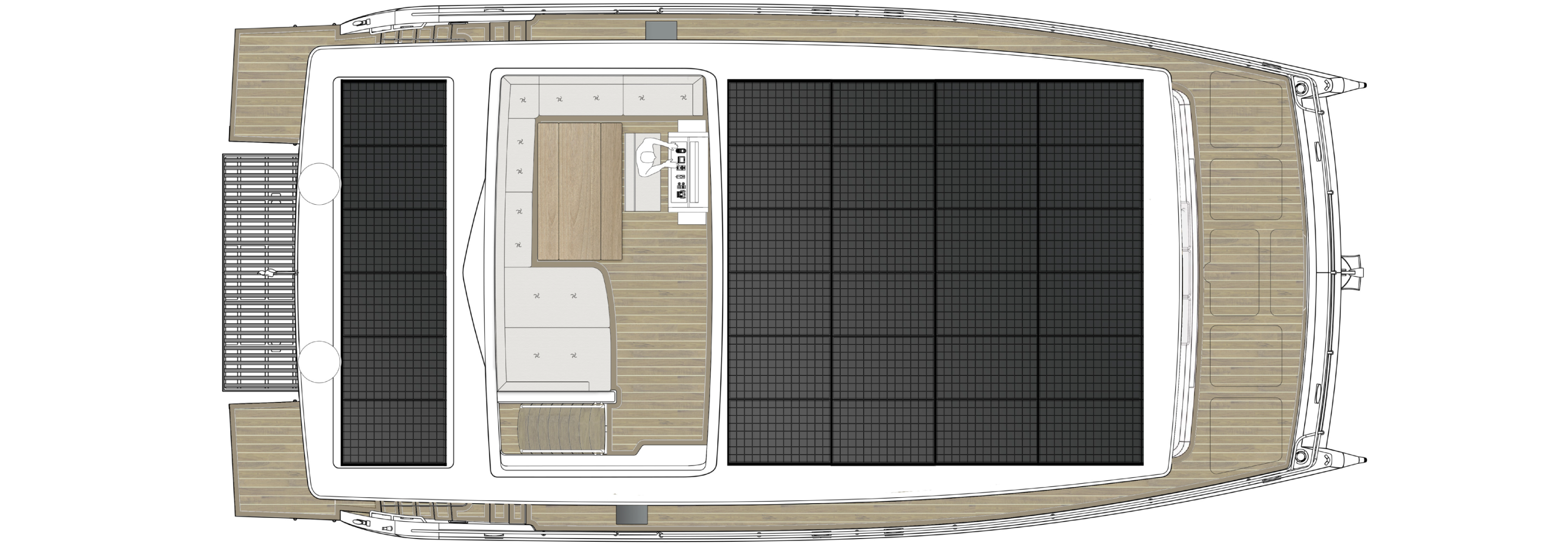 Yacht flybridge plan