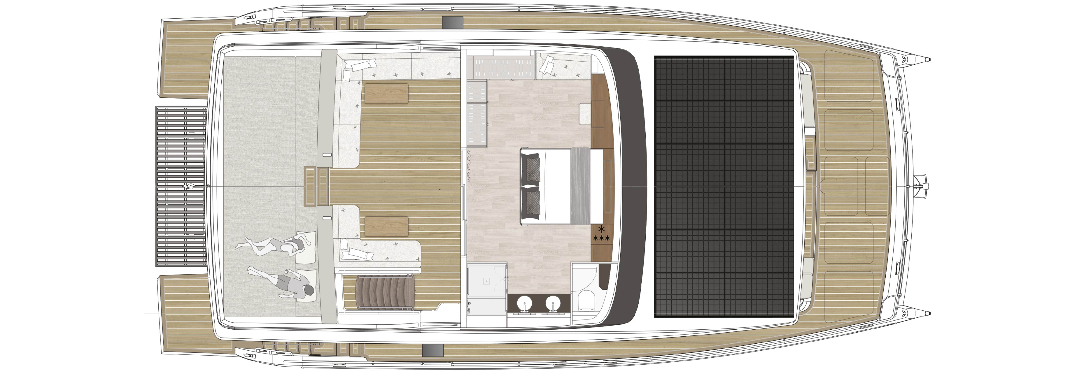 Yacht owners suite plan